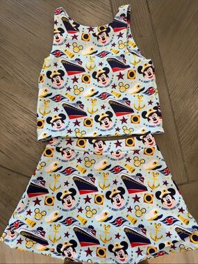 Kids Nautical Mickey Mouse Matching Set — White & Yellow
